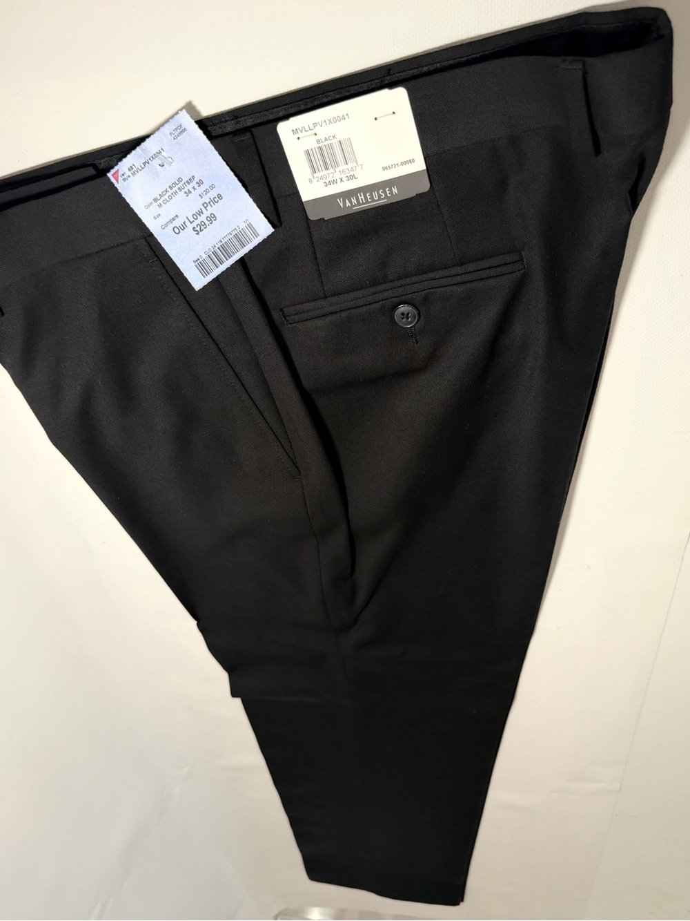 Van Heusen Black Men’s Dress Pants - Classic Tailored Style